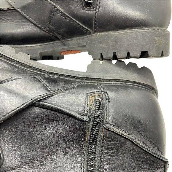 Harley Davidson Motorcycle Biker Boots Mens Black Leather Round Toe Side Zip 10 main image 11